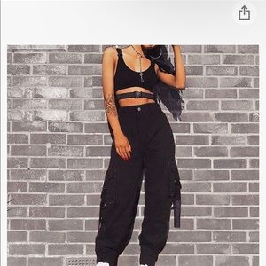 Black festival cargo pants